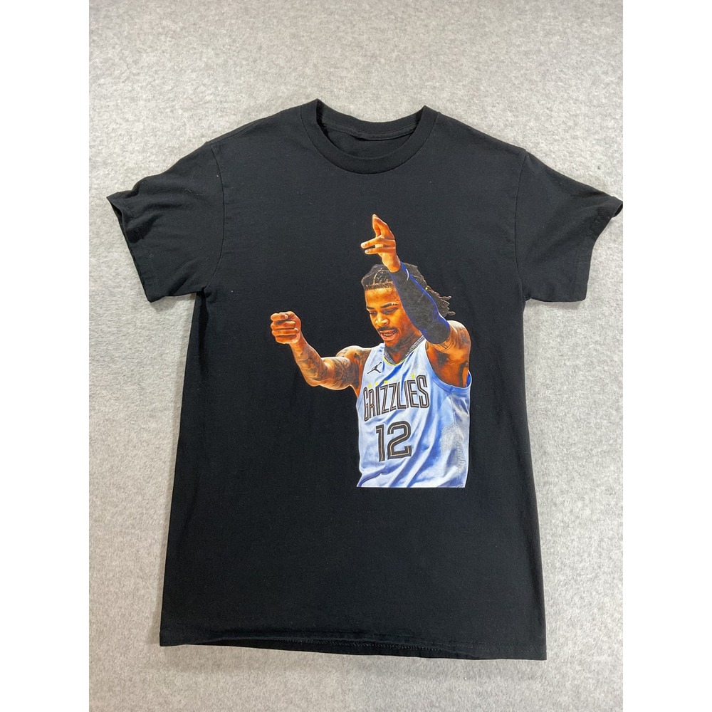 Ja Morant Memphis Grizzlies NBA Graphic T-Shirt Black Mens Small 12 2086